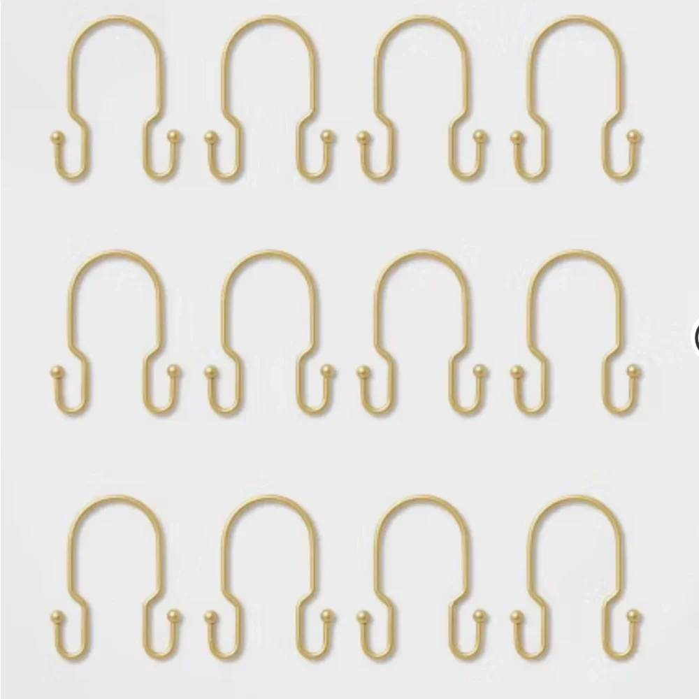 Metal Double Shower Hooks Brass - Room Essentials™